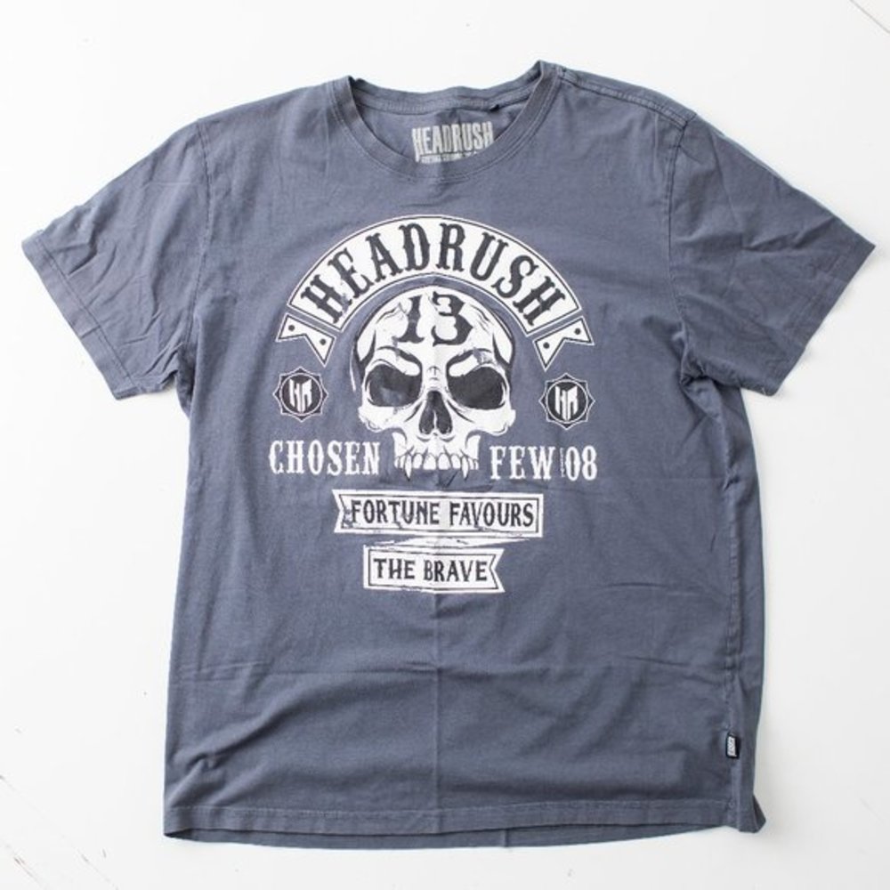 Headrush Fortune Favours the Brave Chosen Few 3XL Grey‎ T-Shirt